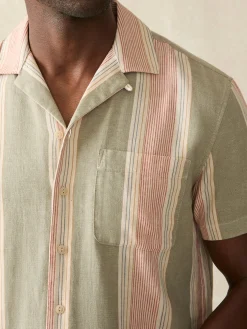 Faherty Brand Short-Sleeve Hemp Blend Camp Shirt -^ Shirts