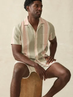 Faherty Brand Short-Sleeve Hemp Blend Camp Shirt -^ Shirts