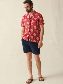 Faherty Brand Short-Sleeve Hemp Blend Camp Shirt -^ Shirts