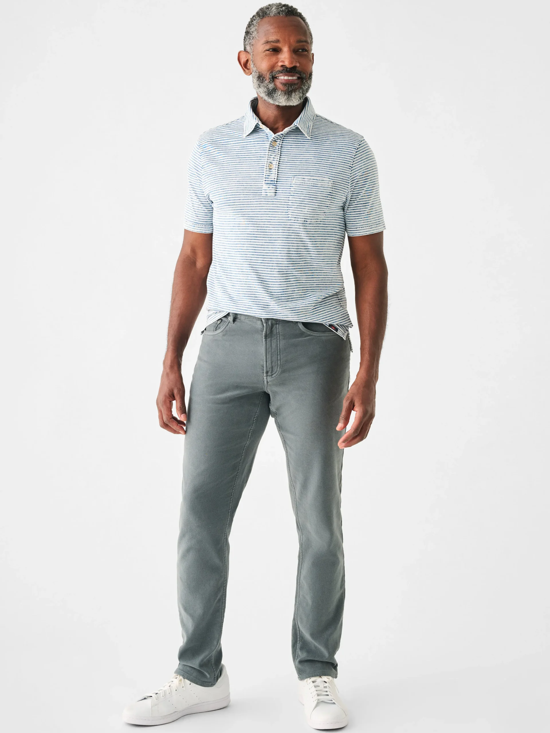 Faherty Brand Short-Sleeve Indigo Polo Shirt -^ Polo Shirts|T-Shirts & Henleys