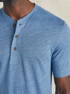 Faherty Brand Short-Sleeve Linen Henley -^ T-Shirts & Henleys