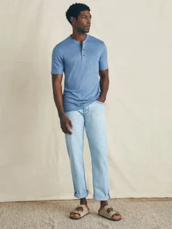 Faherty Brand Short-Sleeve Linen Henley -^ T-Shirts & Henleys