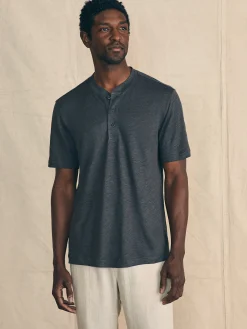 Faherty Brand Short-Sleeve Linen Henley -^ T-Shirts & Henleys