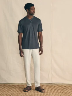 Faherty Brand Short-Sleeve Linen Henley -^ T-Shirts & Henleys