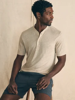 Faherty Brand Short-Sleeve Linen Henley -^ T-Shirts & Henleys