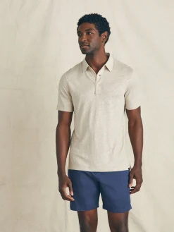 Faherty Brand Short-Sleeve Linen Polo -^ Polo Shirts