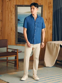Faherty Brand Short-Sleeve Palma Linen Shirt -^ Shirts