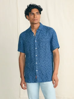 Faherty Brand Short-Sleeve Palma Linen Shirt -^ Shirts