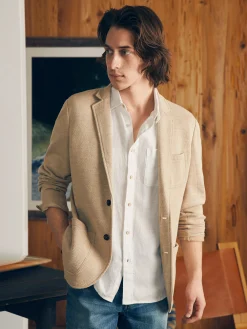 Faherty Brand Short-Sleeve Palma Linen Shirt (Tall) -^ Shirts