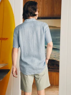 Faherty Brand Short-Sleeve Palma Linen Shirt (Tall) -^ Shirts