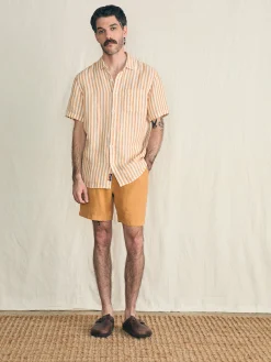 Faherty Brand Short-Sleeve Palma Linen Shirt -^ Shirts
