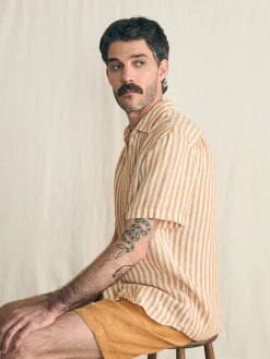 Faherty Brand Short-Sleeve Palma Linen Shirt -^ Shirts