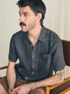 Faherty Brand Short-Sleeve Palma Linen Shirt -^ Shirts
