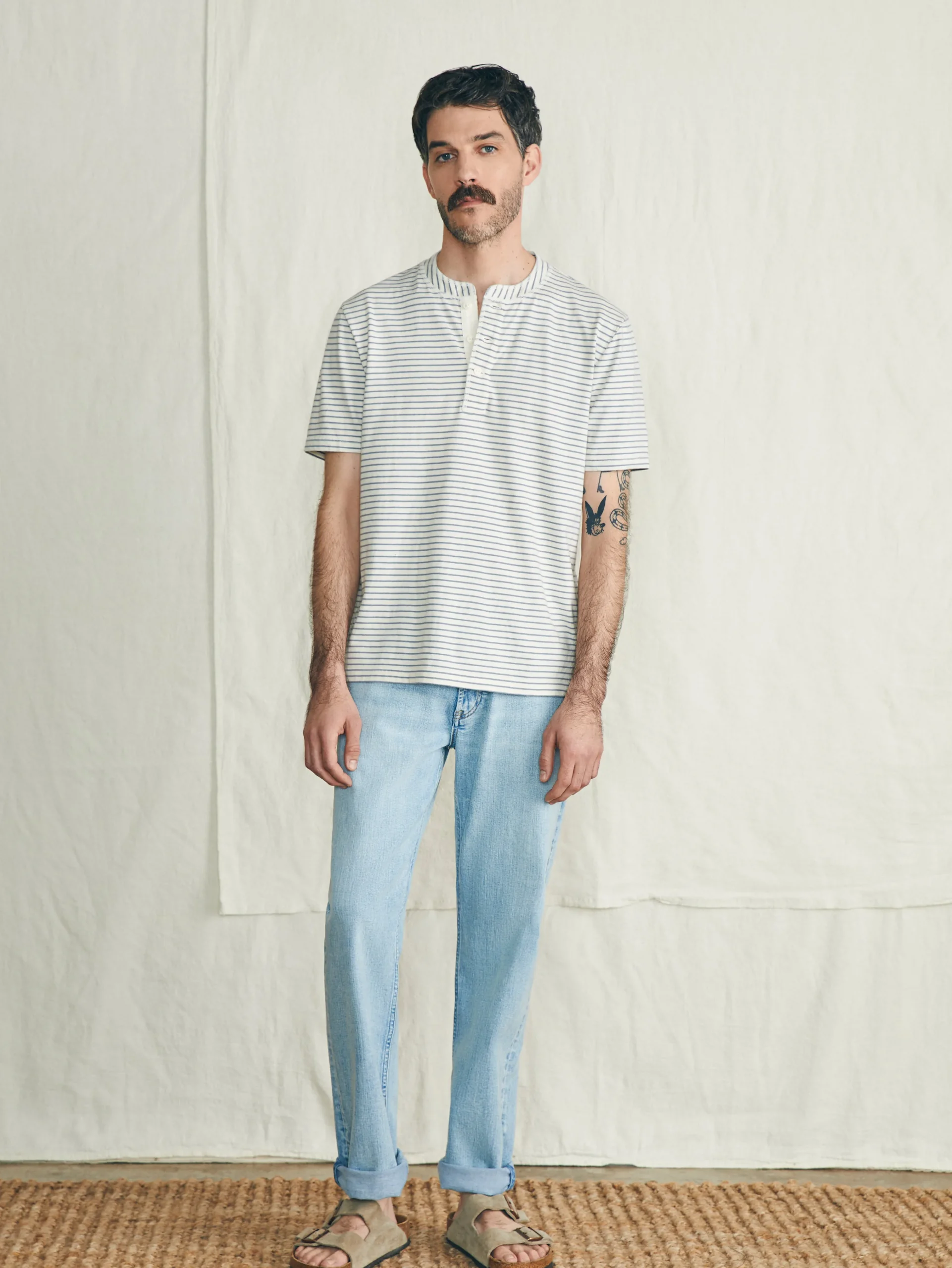 Faherty Brand Short-Sleeve Sunwashed Henley -^ T-Shirts & Henleys