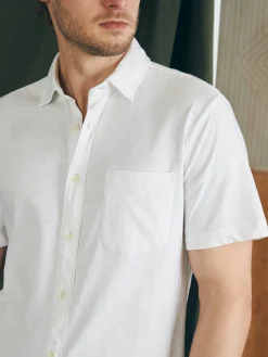 Faherty Brand Short-Sleeve Sunwashed Knit Shirt (Single Pocket) -^ Shirts
