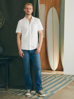 Faherty Brand Short-Sleeve Sunwashed Knit Shirt (Single Pocket) -^ Shirts