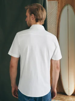 Faherty Brand Short-Sleeve Sunwashed Knit Shirt (Single Pocket) -^ Shirts
