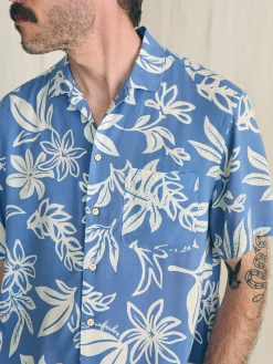 Faherty Brand Short-Sleeve Surfrider Rayon Camp Shirt -^ Shirts