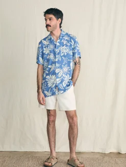 Faherty Brand Short-Sleeve Surfrider Rayon Camp Shirt -^ Shirts