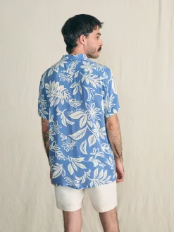 Faherty Brand Short-Sleeve Surfrider Rayon Camp Shirt -^ Shirts