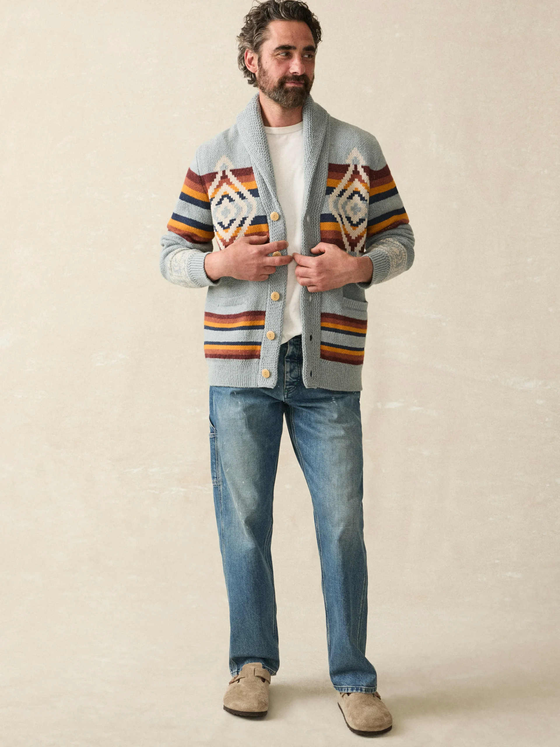 Faherty Brand Steven Paul Judd Cardigan Sweater -^ Sweaters