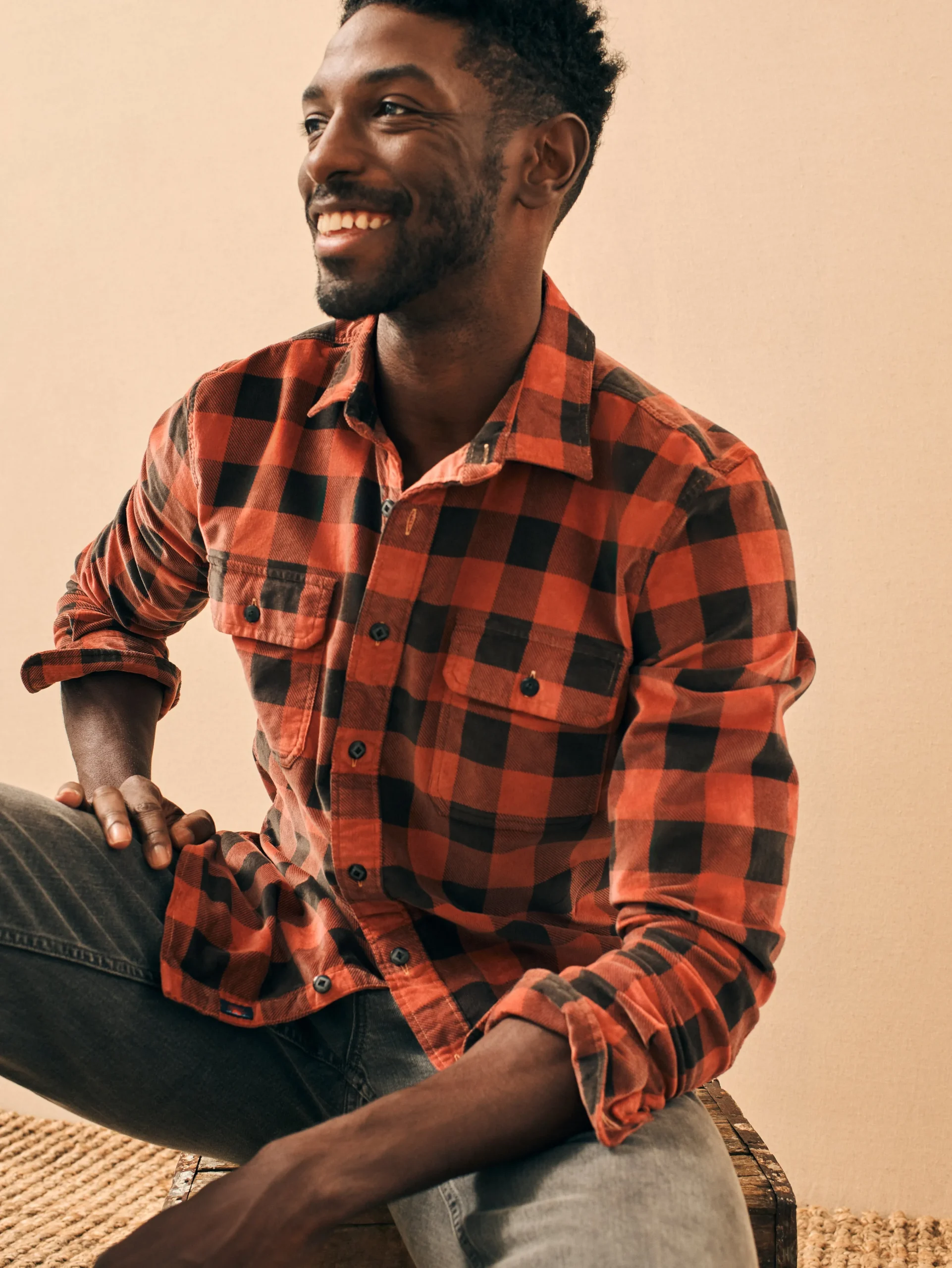 Faherty Brand Stretch Corduroy Work Shirt -^ Shirts
