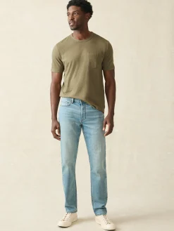 Faherty Brand Stretch Terry Indigo 5-Pocket Pant -^ Pants