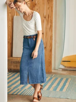 Faherty Brand Stretch Terry Midi Skirt -^Women Shorts & Skirts