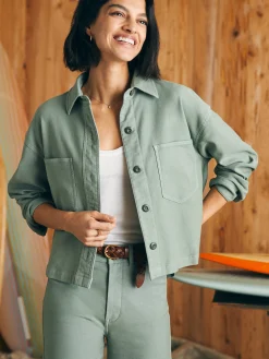 Faherty Brand Stretch Terry Overshirt -^Women Blazers & Outerwear