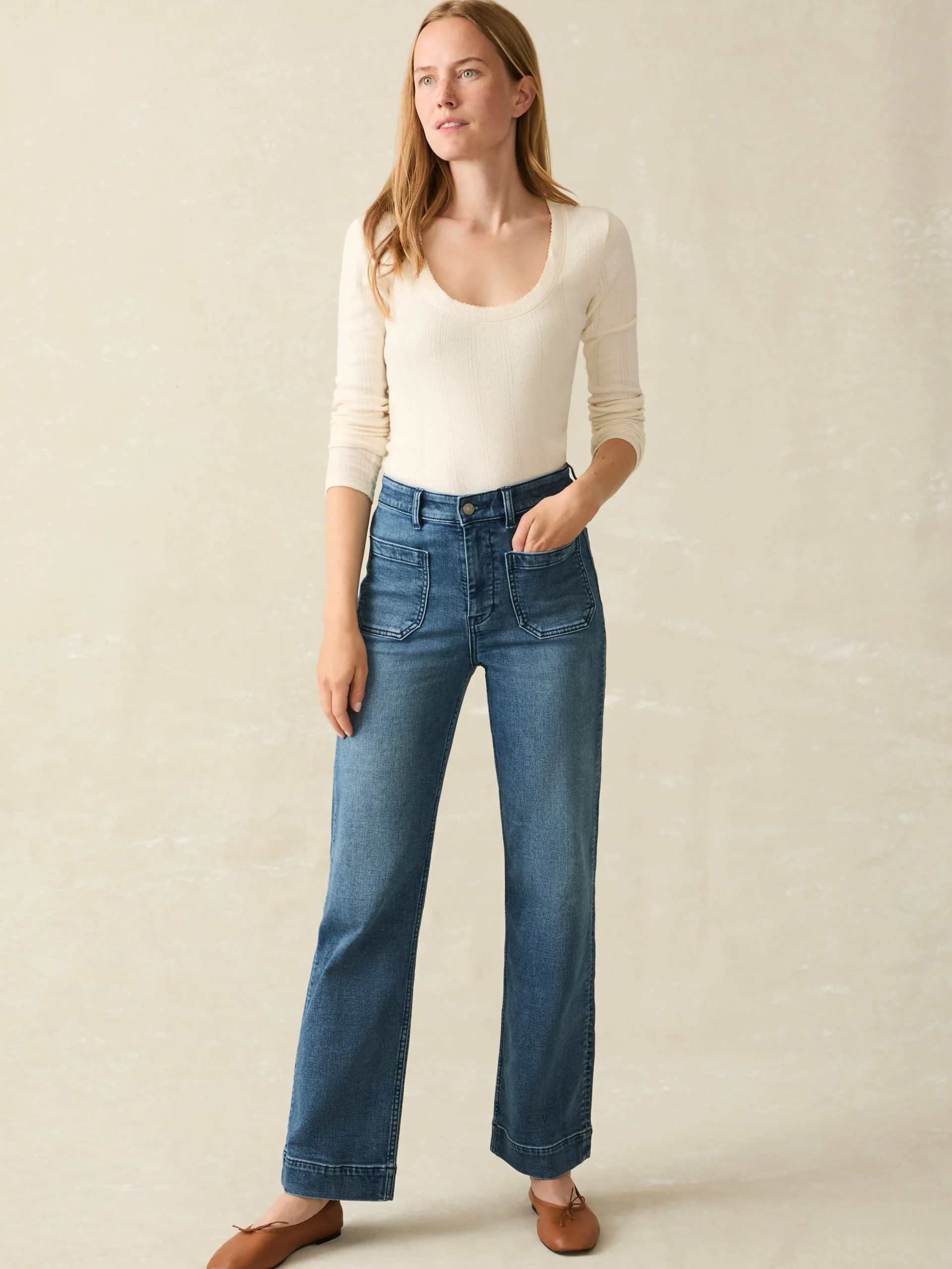 Faherty Brand Stretch Terry Patch Pocket Pant -^Women Pants|Jeans