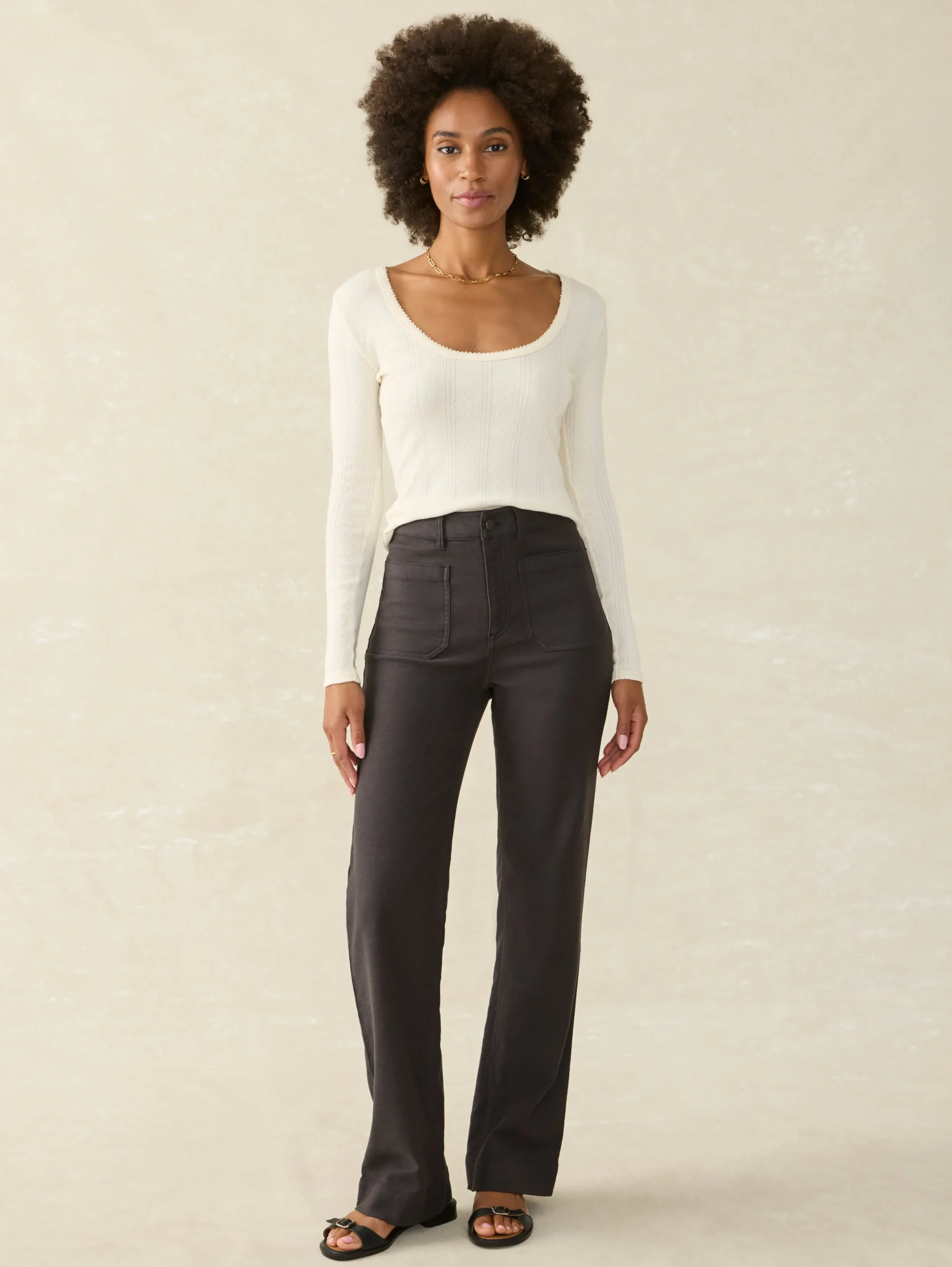 Faherty Brand Stretch Terry Patch Pocket Pant -^Women Pants