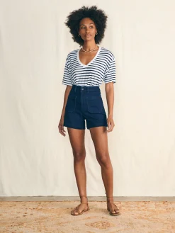 Faherty Brand Stretch Terry Patch Pocket Short -^Women Shorts & Skirts