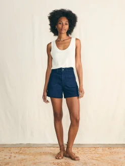 Faherty Brand Stretch Terry Patch Pocket Short -^Women Shorts & Skirts