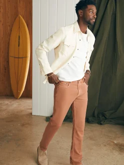 Faherty Brand Stretch Terry 5-Pocket Athletic Fit Pant (32