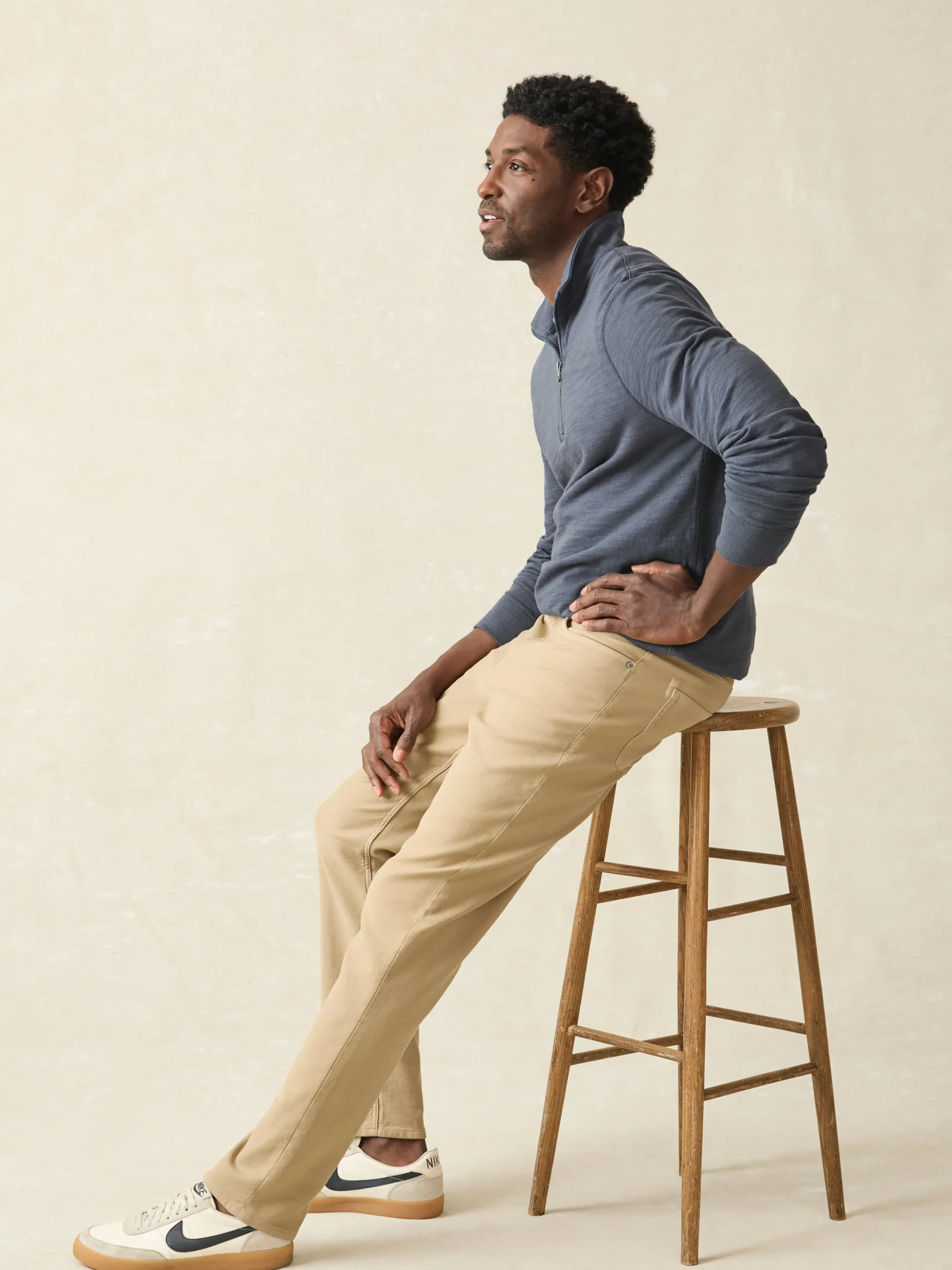 Faherty Brand Stretch Terry 5-Pocket Athletic Fit Pant -^ Pants