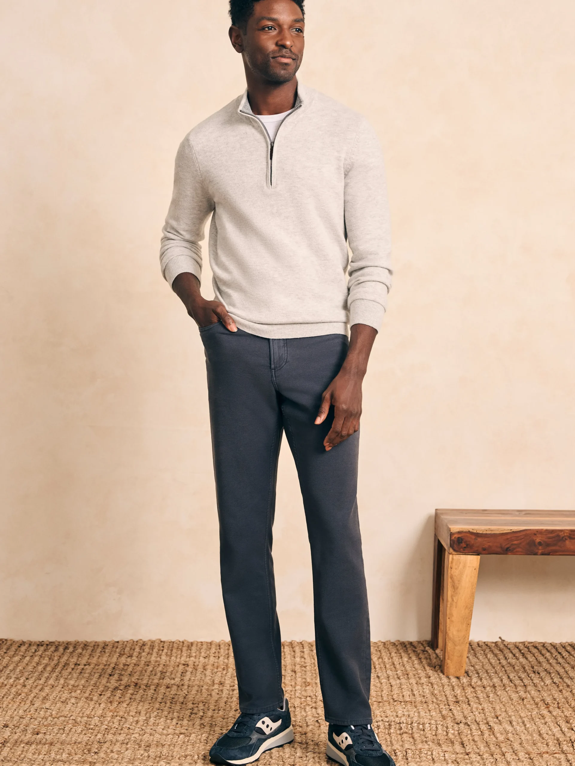 Faherty Brand Stretch Terry 5-Pocket Athletic Fit Pant -^ Pants