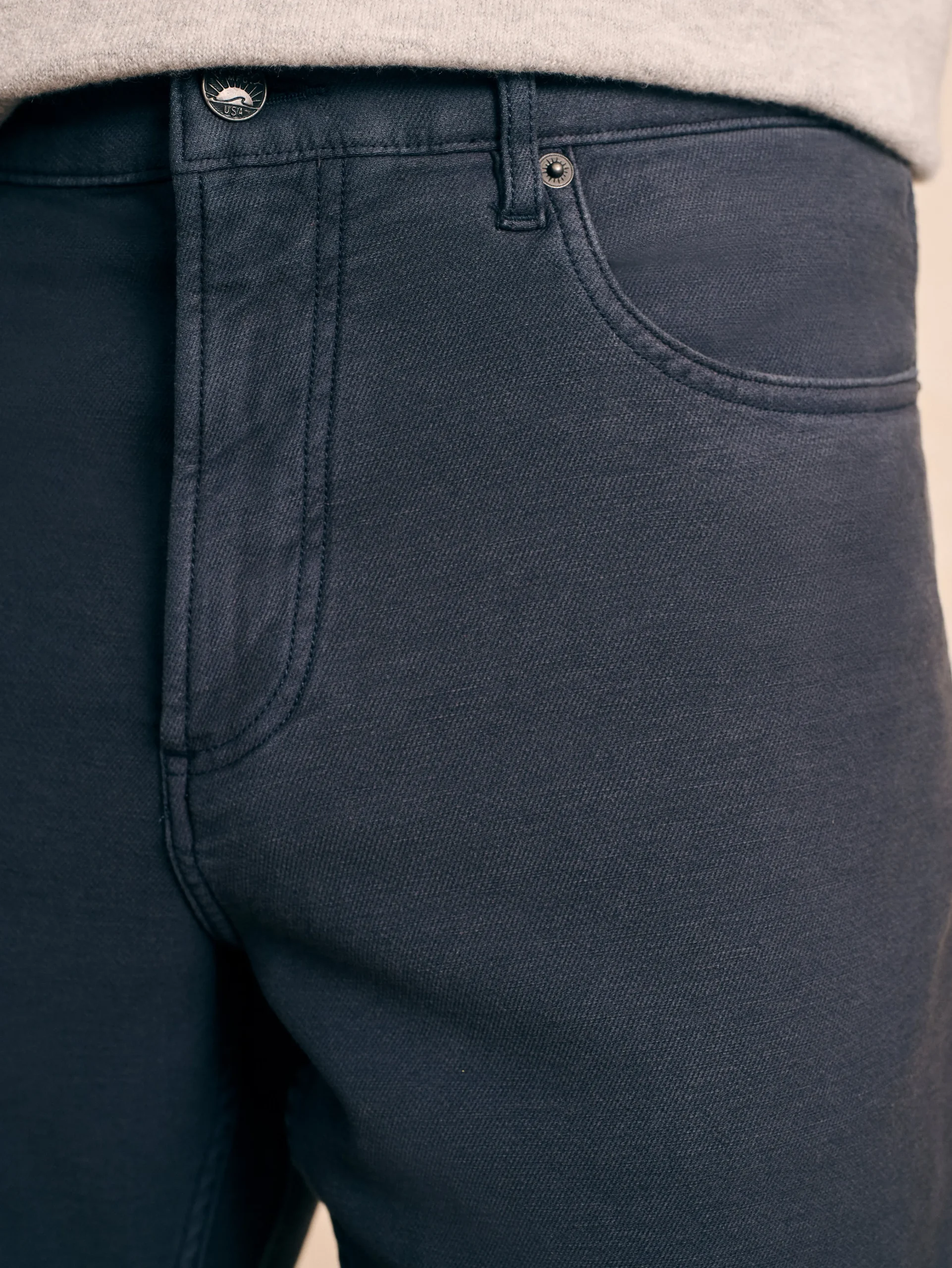 Faherty Brand Stretch Terry 5-Pocket Athletic Fit Pant -^ Pants