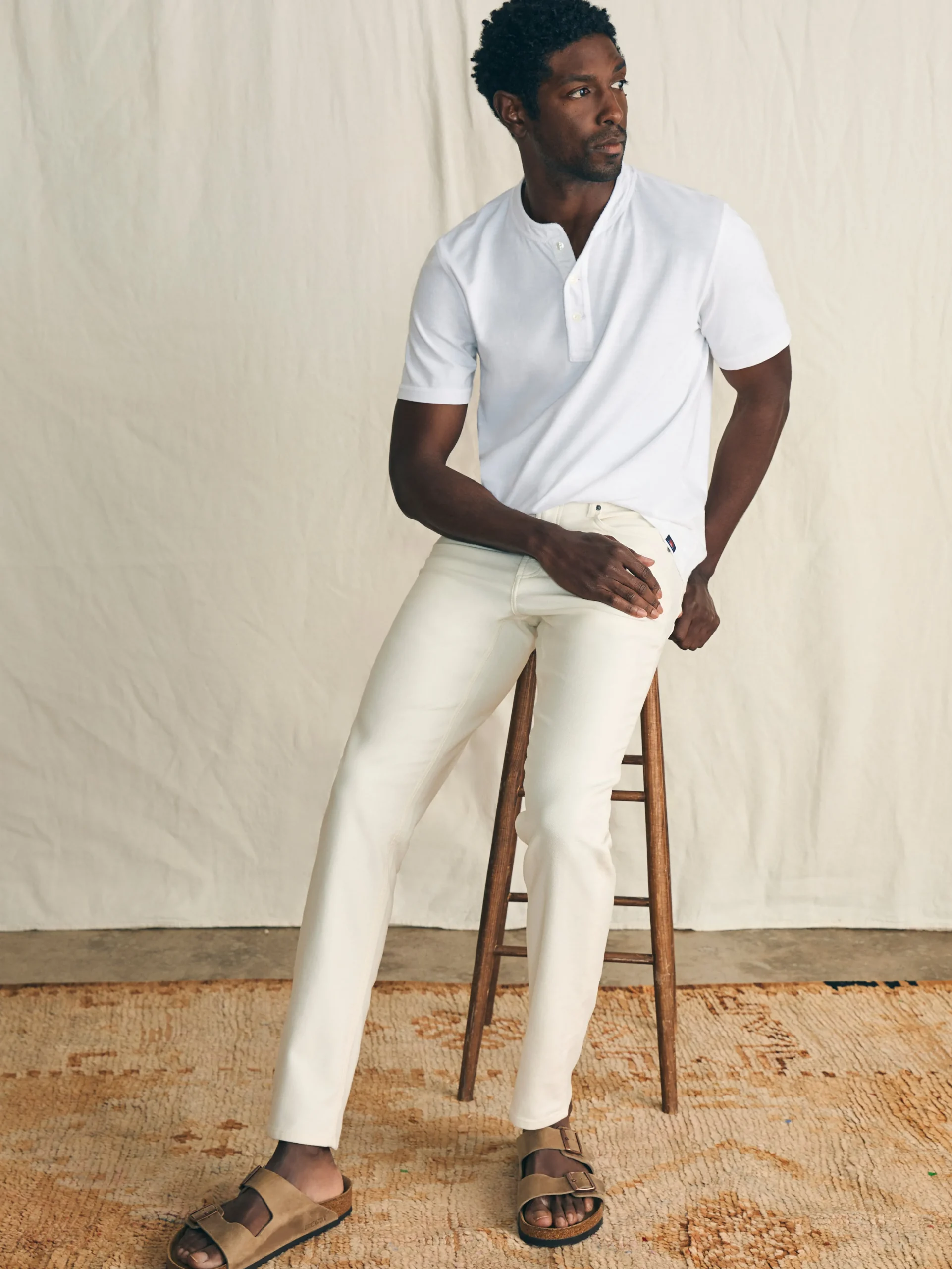 Faherty Brand Stretch Terry™ 5-Pocket Pant (32" Inseam) -^ Pants