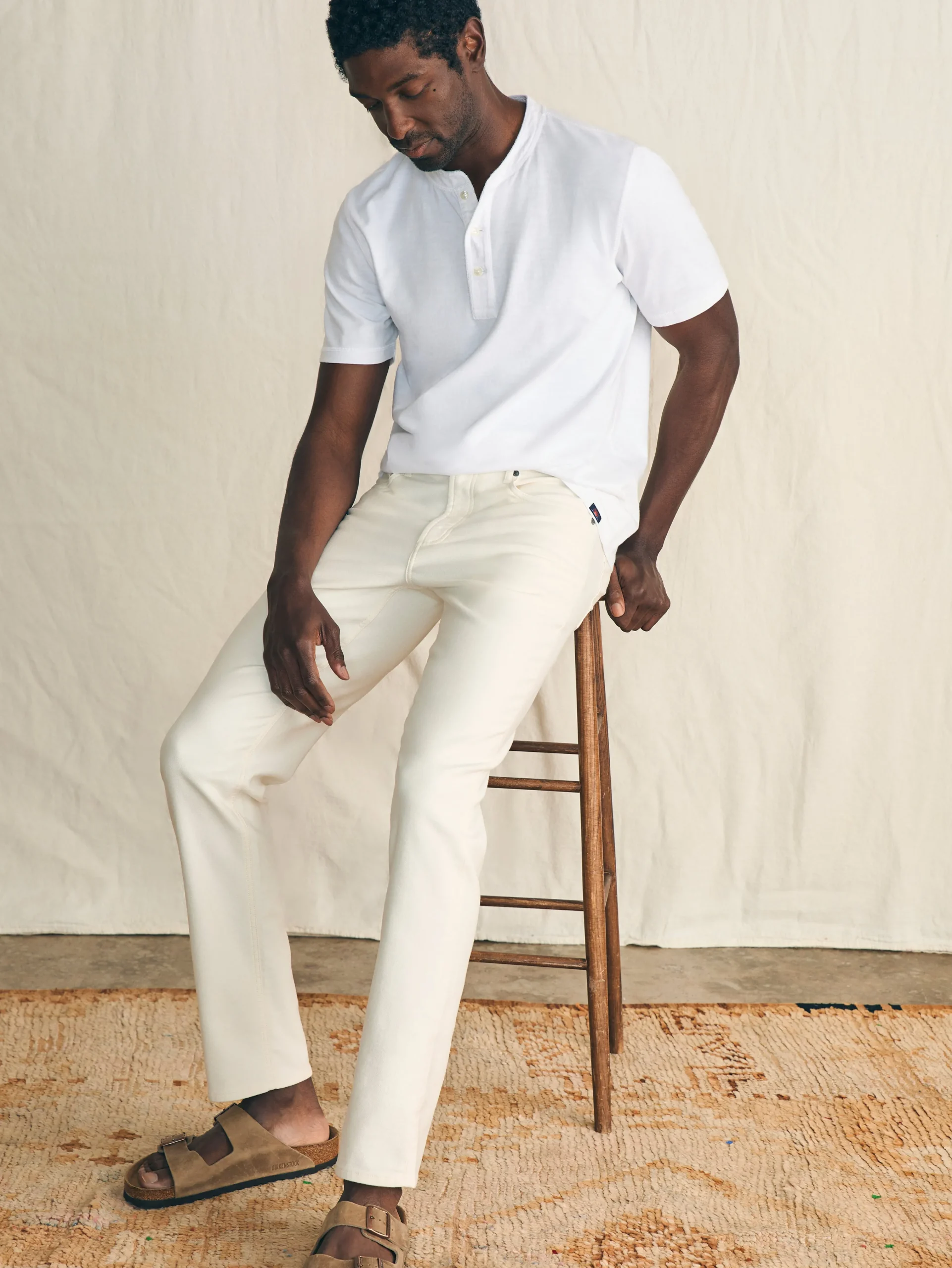 Faherty Brand Stretch Terry™ 5-Pocket Pant (32" Inseam) -^ Pants