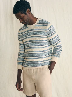 Faherty Brand Striped Crew Sweater -^ Sweaters