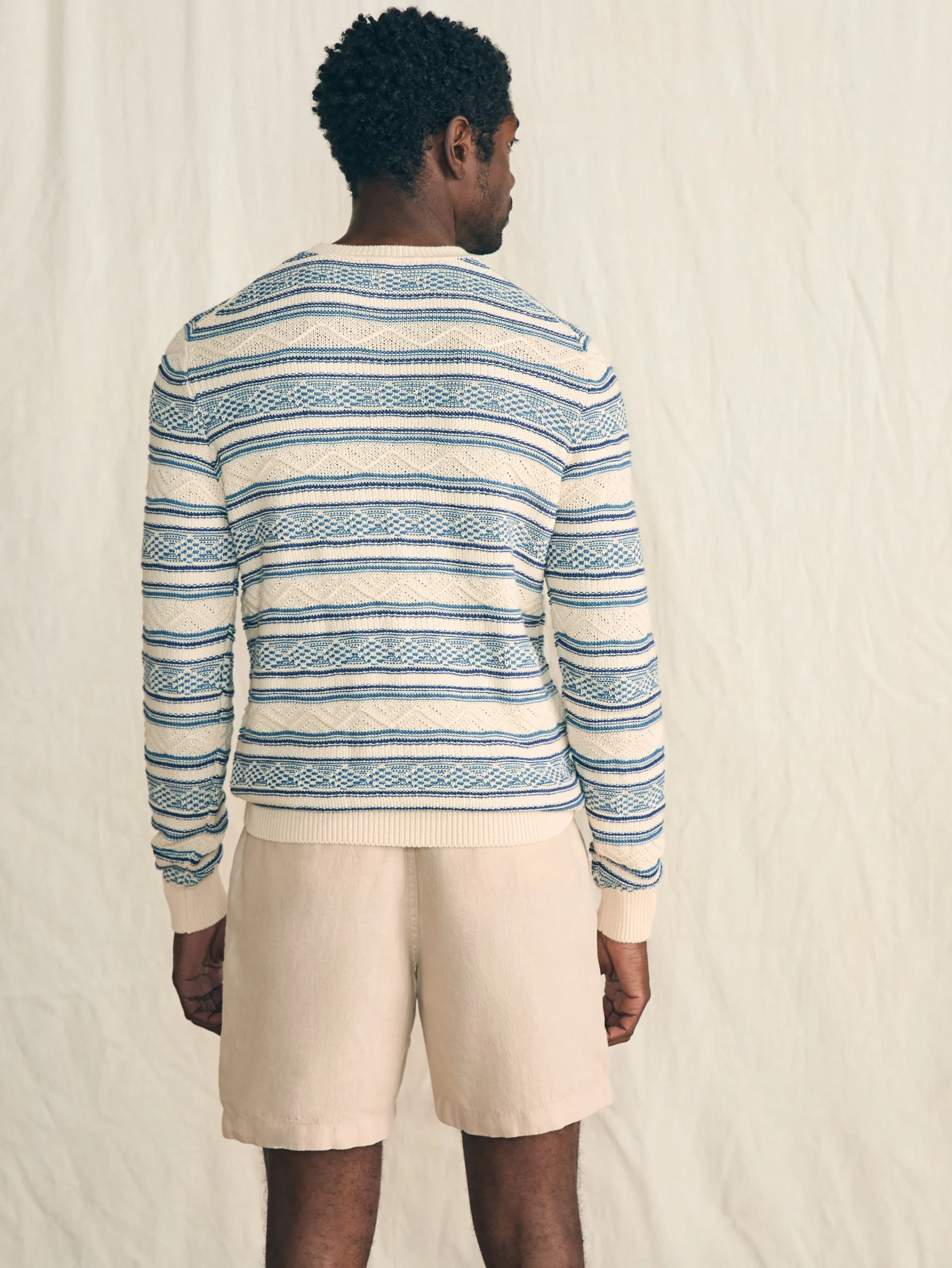 Faherty Brand Striped Crew Sweater -^ Sweaters