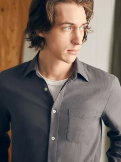Faherty Brand Sunwashed Chambray Shirt -^ Shirts