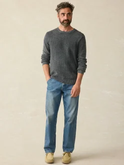 Faherty Brand Sunwashed Crewneck Sweater (Tall) -^ Sweaters