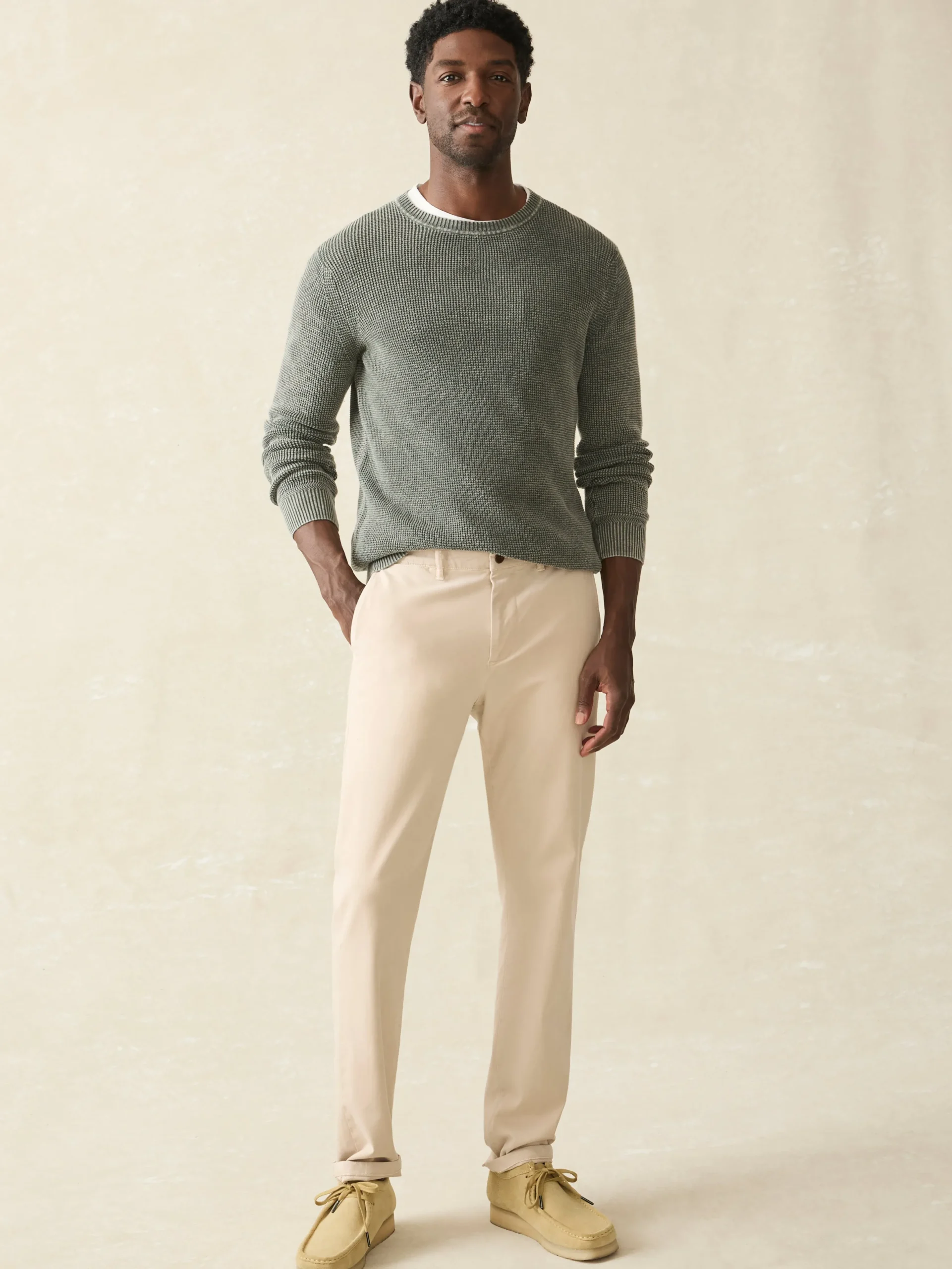 Faherty Brand Sunwashed Crewneck Sweater (Tall) -^ Sweaters
