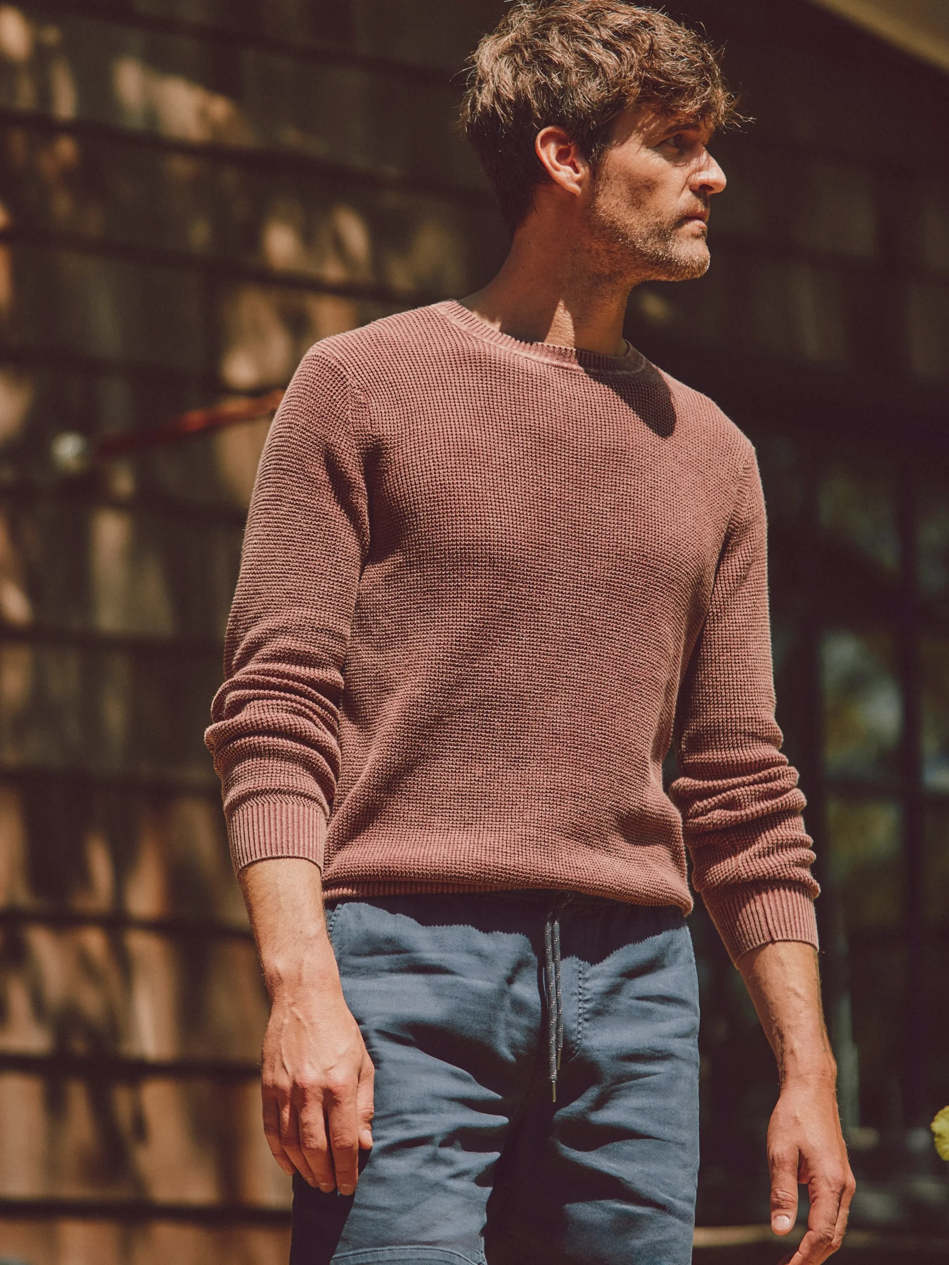 Faherty Brand Sunwashed Crewneck Sweater (Tall) -^ Sweaters