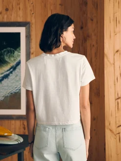 Faherty Brand Sunwashed Cropped Crew Tee -^Women T-Shirts