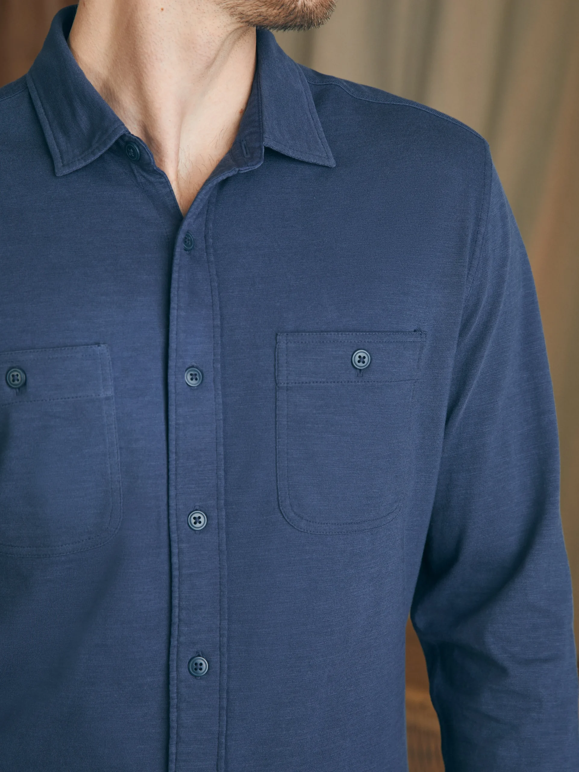 Faherty Brand Sunwashed Knit Shirt -^ Shirts