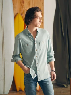 Faherty Brand Sunwashed Knit Shirt -^ Shirts
