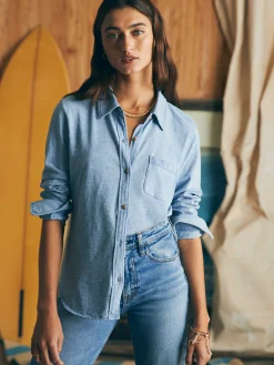 Faherty Brand Sunwashed Knit Shirt -^Women Shirts & Tops
