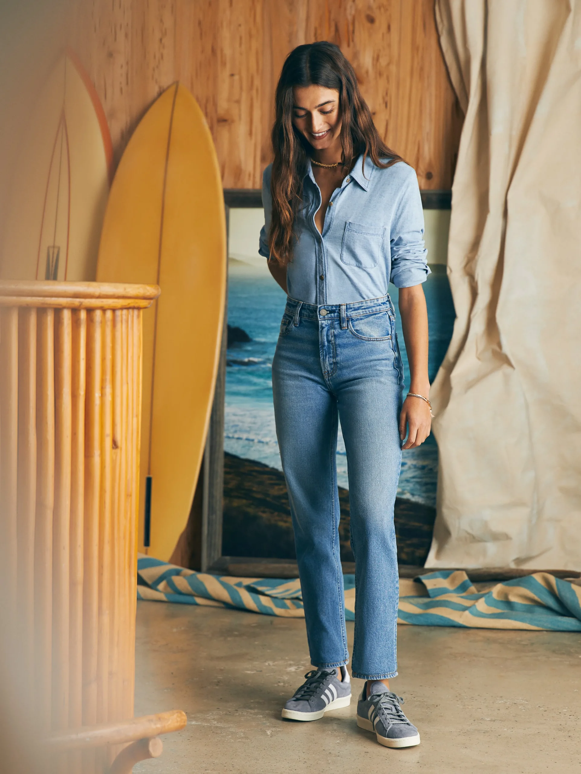 Faherty Brand Sunwashed Knit Shirt -^Women Shirts & Tops